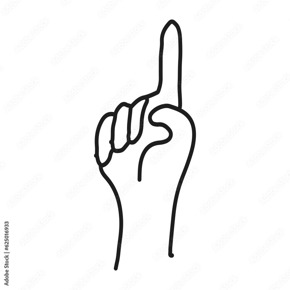 Obraz premium rise hand gesture sign