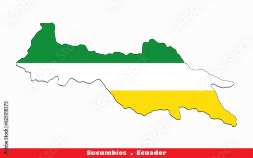 Sucumbios Flag -  Province of Ecuador (EPS) photo