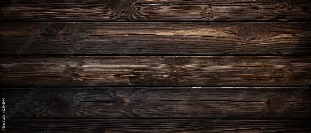 Naklejka premium Wooden rough texture background. Horizontal boards fence banner