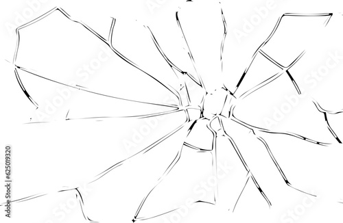 Cracked glass, Broken glass effect for design, vector illustration