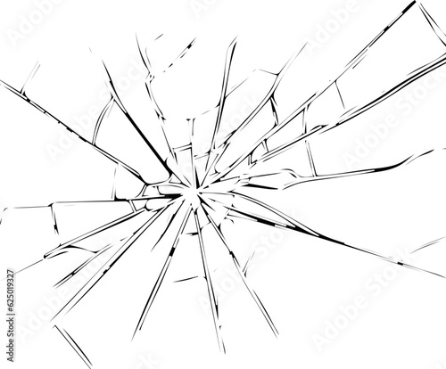 Cracked glass  Broken glass effect for design  vector illustration