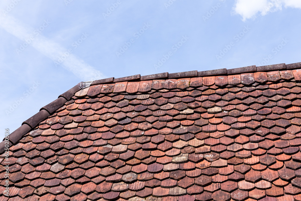 old roof shingles background