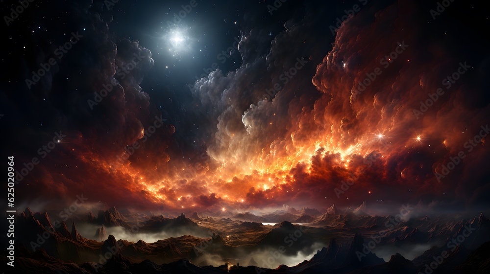 Radiant Ignition: Unveiling the Fiery Beauty of Orange Supernovae. Generated AI. Radiant Ignition: Unveiling the Fiery Beauty of Orange Supernovae. Generated AI.