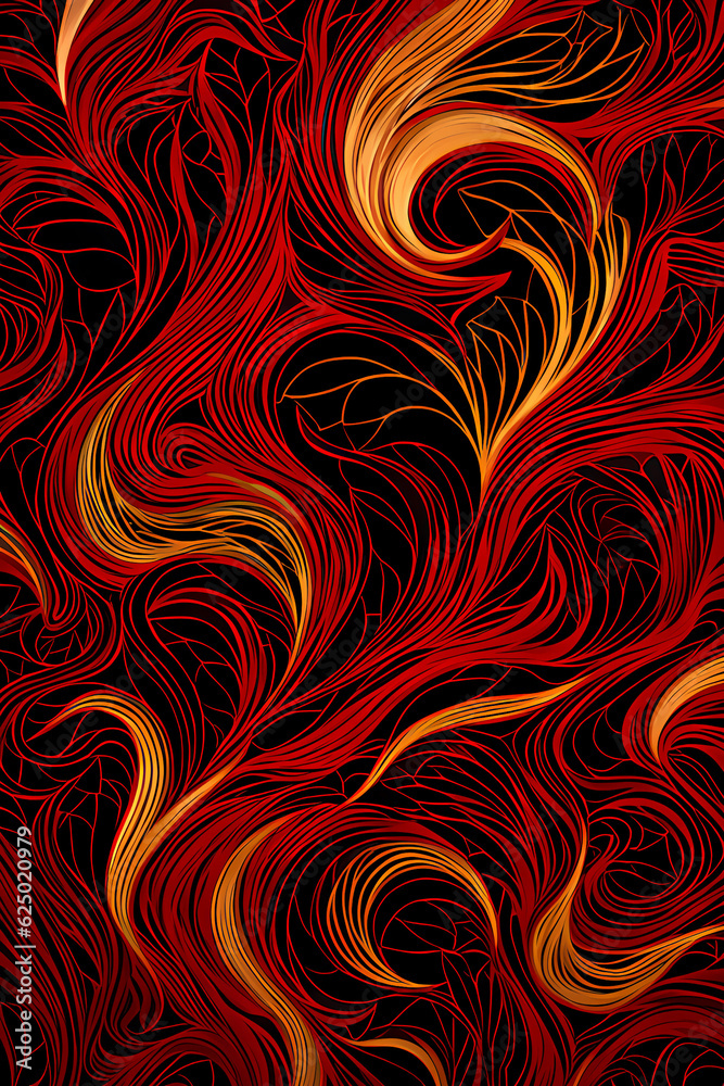 seamless pattern with red hearts, generative ai seamless pattern with red hearts, generative ai