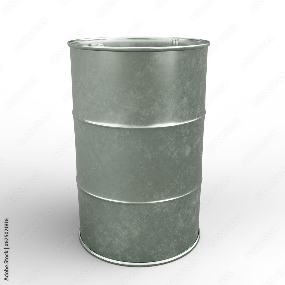 Metal Barrel. 3D Illustration. File with Clipping Path. Metal Barrel. 3D Illustration. File with Clipping Path.