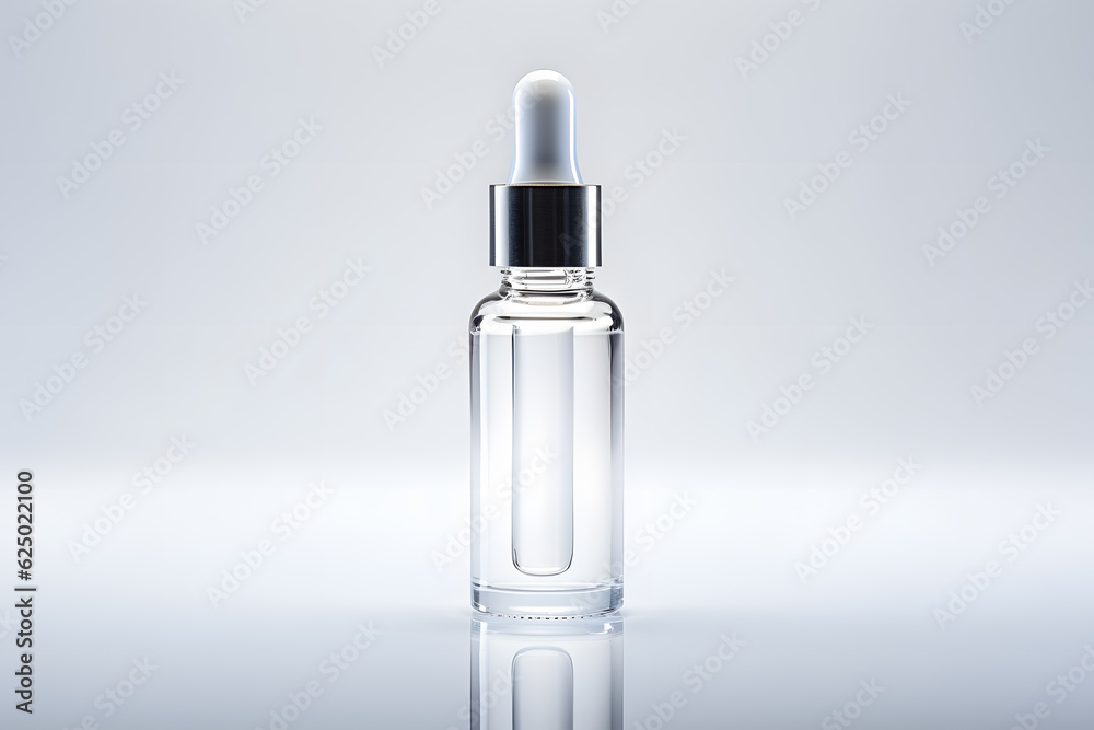 A dropper bottle on white background, beauty cosmetic perfume banner concept
A dropper bottle on white background, beauty cosmetic perfume banner concept