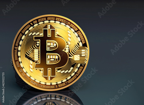 3D Bitcoin, a digital representation of the cryptocurrency Bitcoin