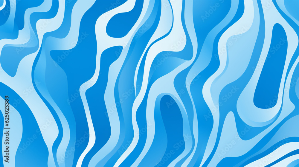 Abstract vibrant blue texture wavy background.