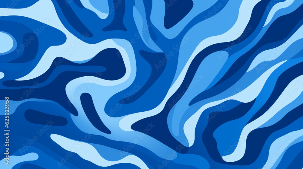 Abstract vibrant blue texture swirl background.