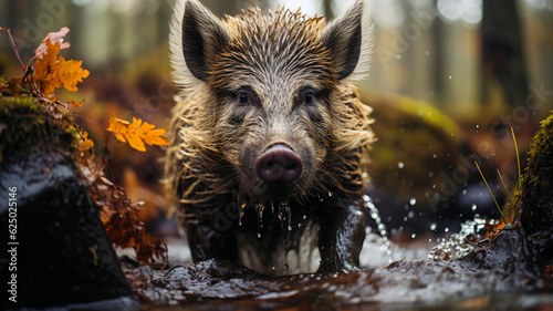 wild boar in forest