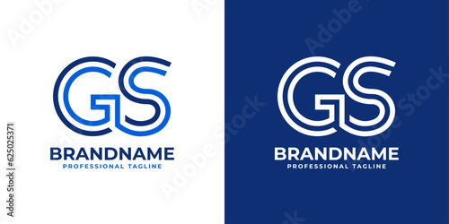 Letter GS Line Monogram Logo, suitable for business with GS or SG initials.
