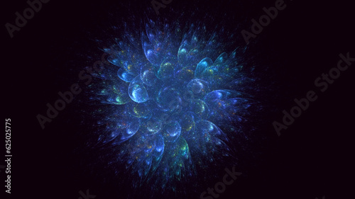 3D rendering abstract fractal light background