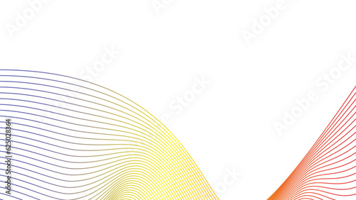 red yellow blue tech wavy lines gradient background isolated