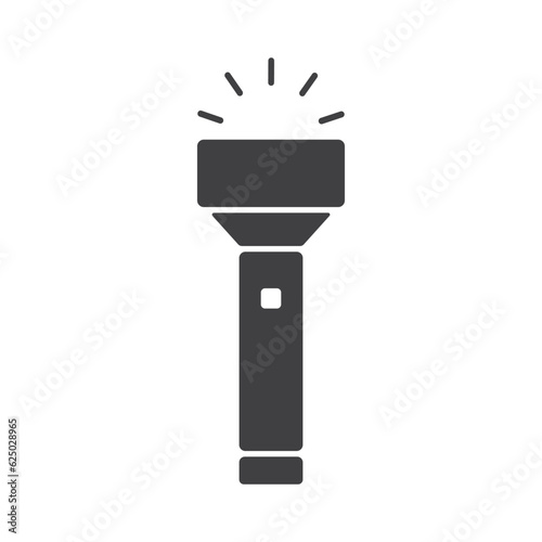 Flashlight icon electricity symbol isolated vector illustration.