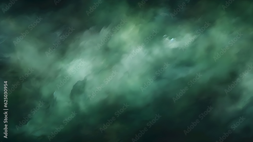 Dark green watercolor smoke painting background. 8k resolution