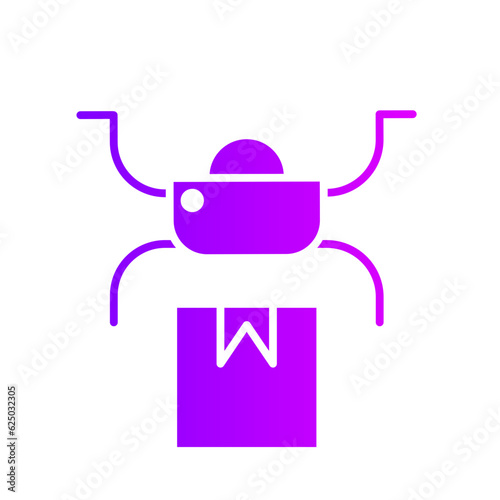 drone delivery gradient icon