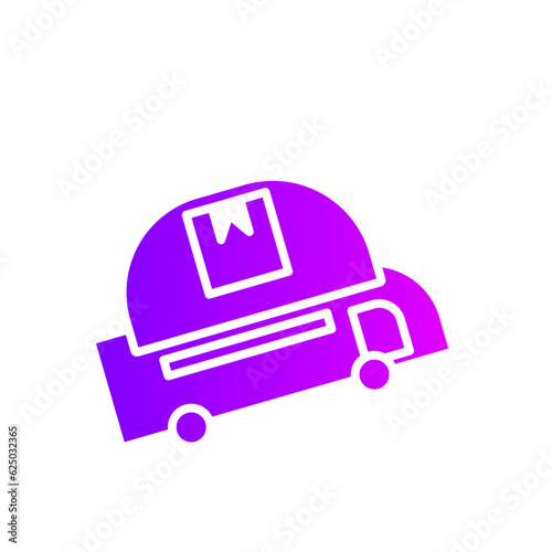 robot delivery gradient icon