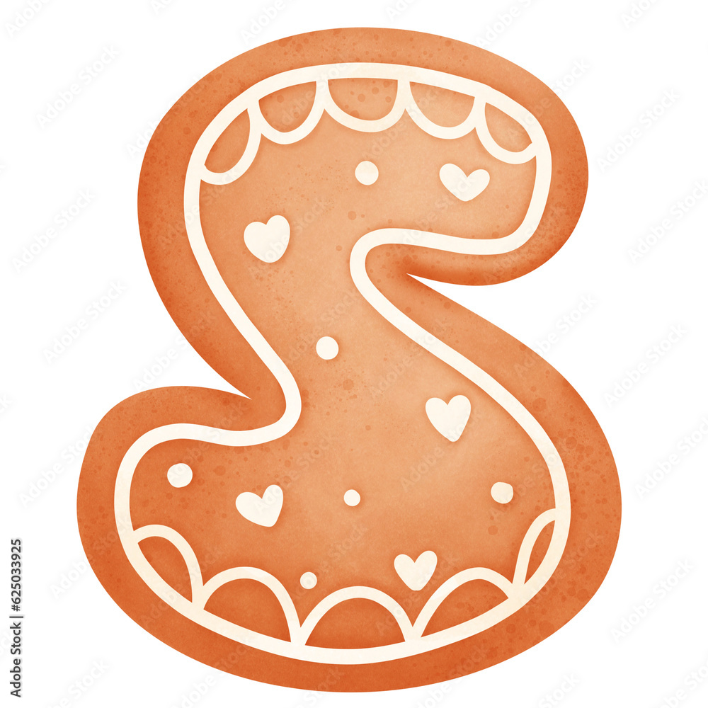 Watercolor Hand Drawn Gingerbread Alphabet Christmas Clip Art Watercolor Hand Drawn Gingerbread Alphabet Christmas Clip Art