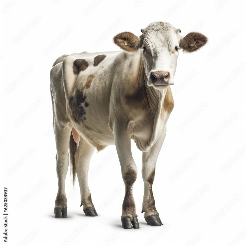 Krowa, lustracja, wygenerowane przez AI, - obrazy, fototapety, plakaty 