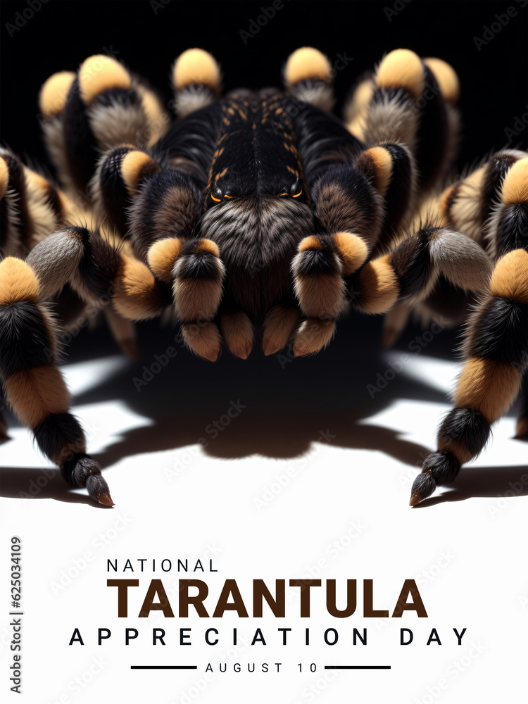 National Tarantula Appreciation Day background, Generative AI illustrations