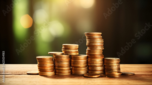 stack of coins for saving or investment