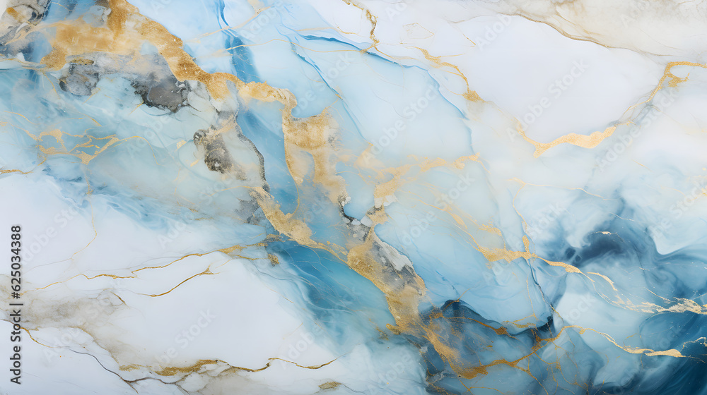 Blue marble background with gold veins