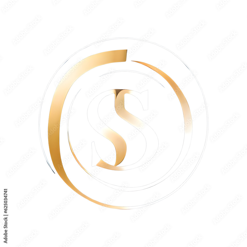 Dynamic Letter S Icon for Logo Design. Generative AI Dynamic Letter S Icon for Logo Design. Generative AI