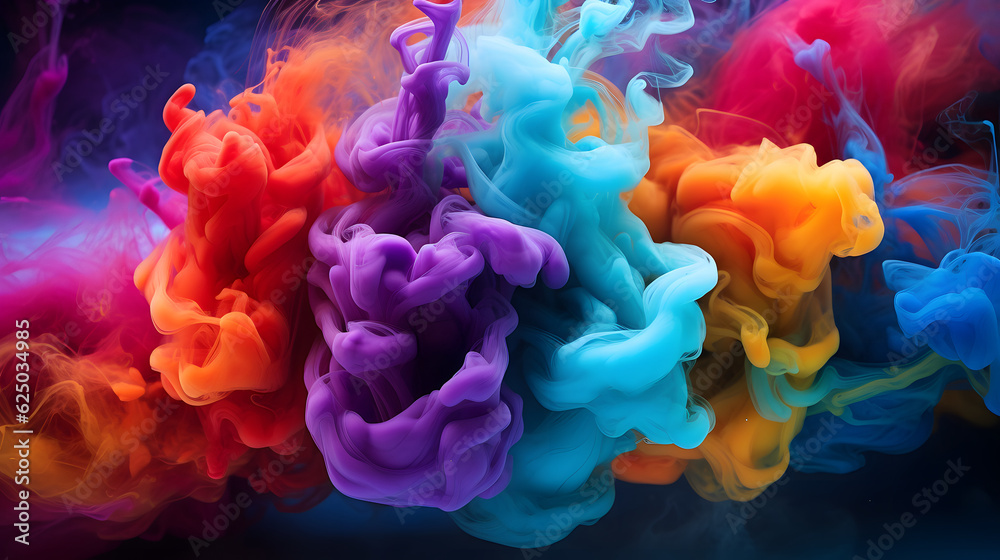 abstract colorful smoke explosion