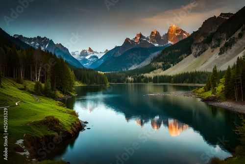 beautiful natural background generated by AI technology