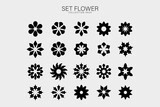 Set flower symbol collection pack design