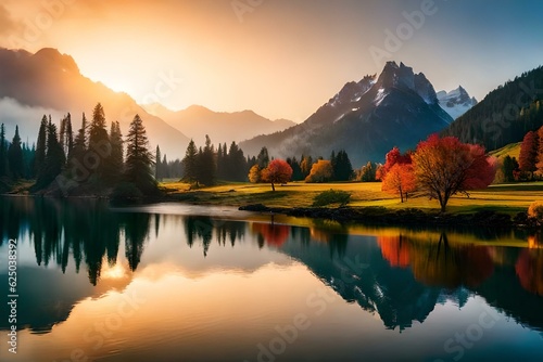 beautiful natural background generated by AI technology 