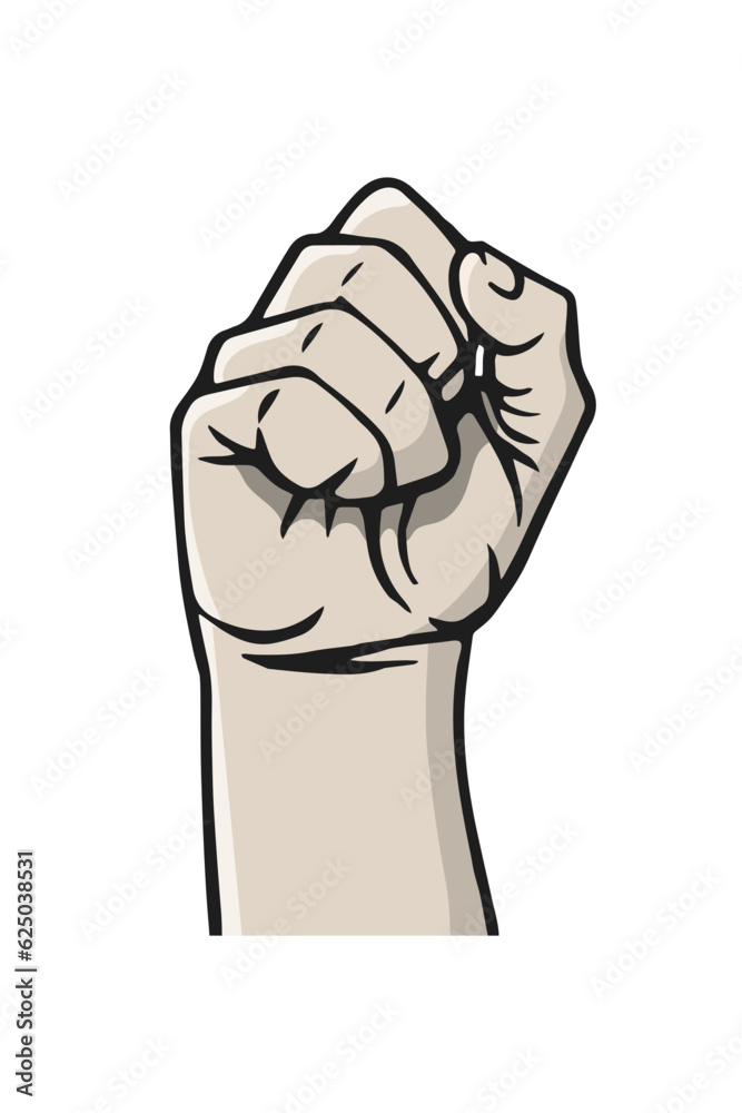 Rising hand fist symbolizing protest, rebel, independence, power or freedom Rising hand fist symbolizing protest, rebel, independence, power or freedom