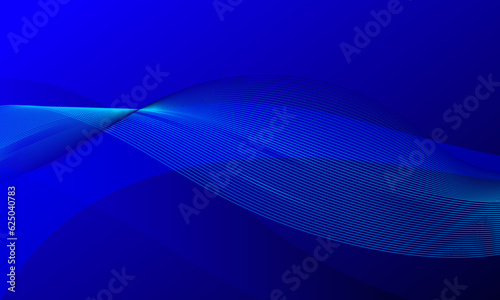 blue business lines wave curves smooth gradient abstract background