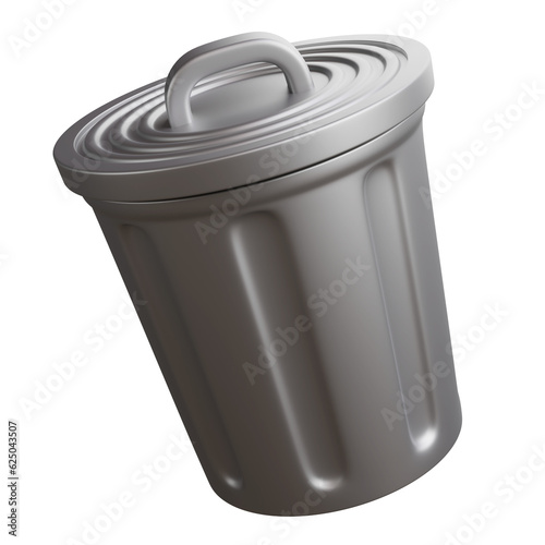 Obraz na płótnie 3d render of recycle bin icon.