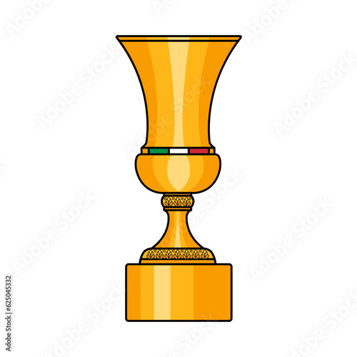 Vector graphic illustration of Coppa Italia Trophy. Football Trophy.