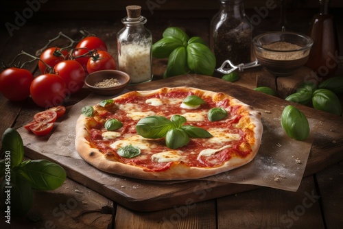Pizza homemade food. Generate Ai