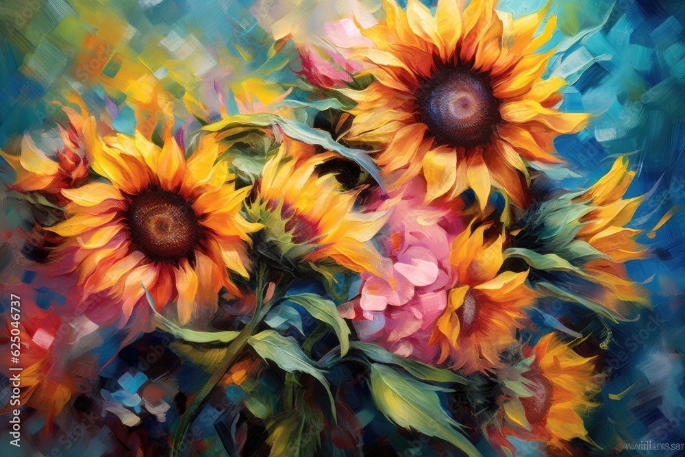 vibrant field of blooming flowers Generative Ai vibrant field of blooming flowers Generative Ai