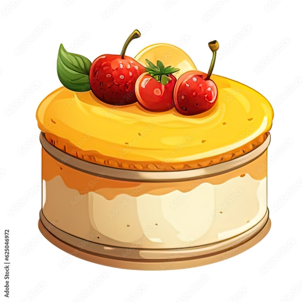 icon dessert with banana filling, Generative AI icon dessert with banana filling, Generative AI