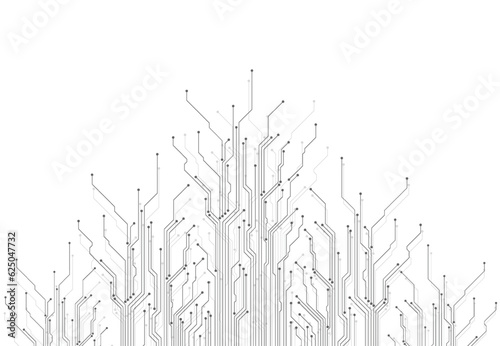 Abstract background with technology circuit board texture. Electronic motherboard illustration. Communication and engineering concept. Vector illustration