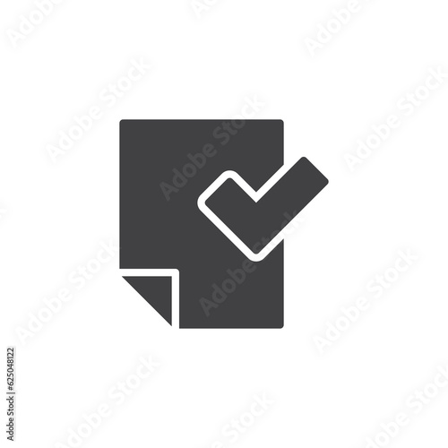 File with check mark vector icon