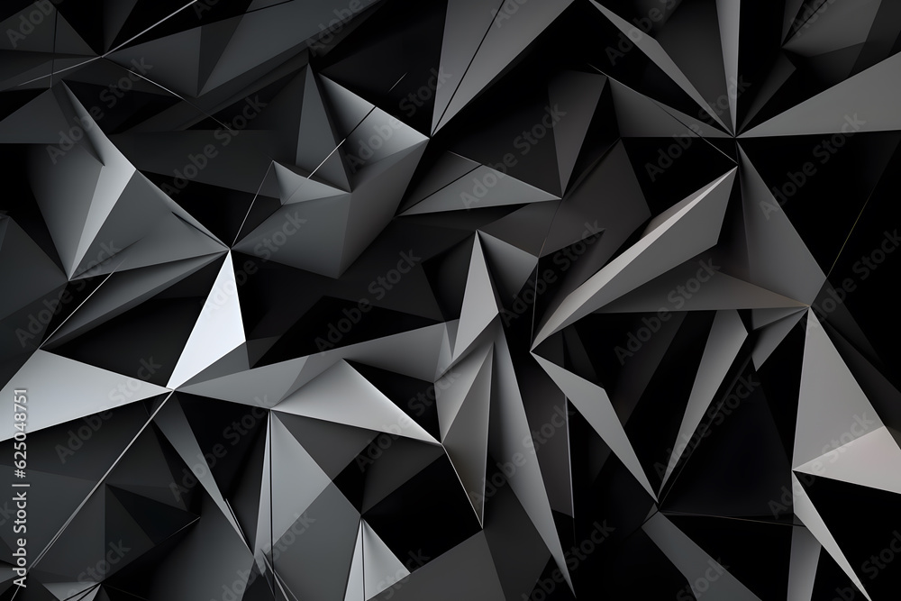 Minimalistic abstract background consisting of intersecting lines and angles in shades of black, white, and gray, order and sophistication. Generative AI Minimalistic abstract background consisting of intersecting lines and angles in shades of black, white, and gray, order and sophistication. Generative AI