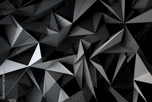 Minimalistic abstract background consisting of intersecting lines and angles in shades of black, white, and gray, order and sophistication. Generative AI