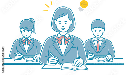 授業がよく理解できる女子学生