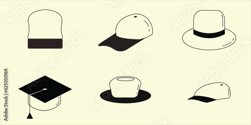 set of hut style vector illustration design 