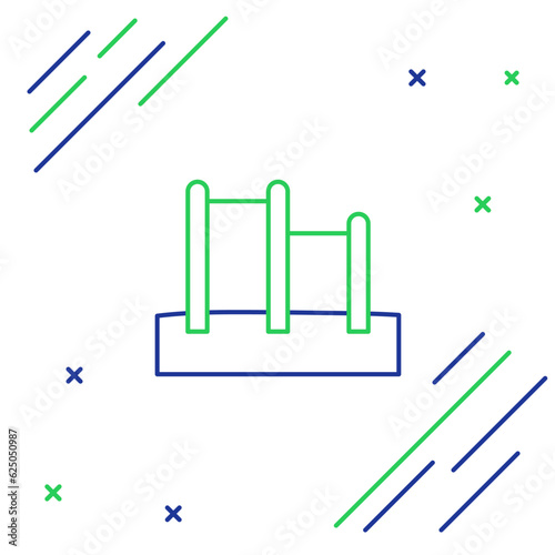 Line Sport horizontal bar icon isolated on white background. Colorful outline concept. Vector