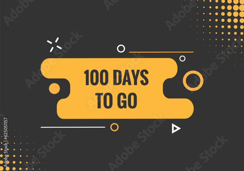 100 days to go countdown template. 100 day Countdown left days banner design
