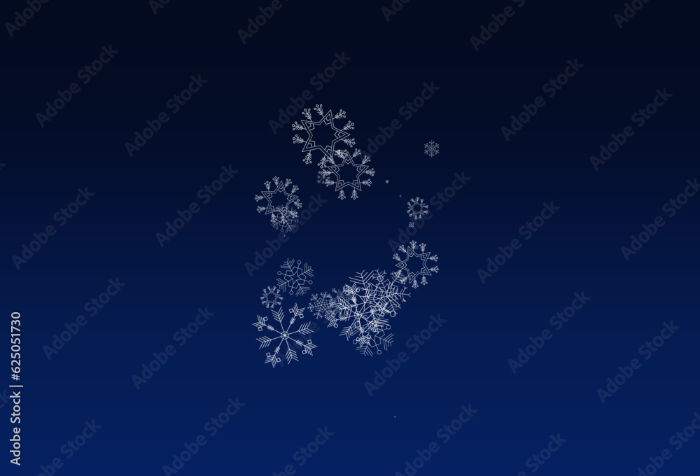 White Snowfall Vector Blue Background. Winter White Snowfall Vector Blue Background. Winter