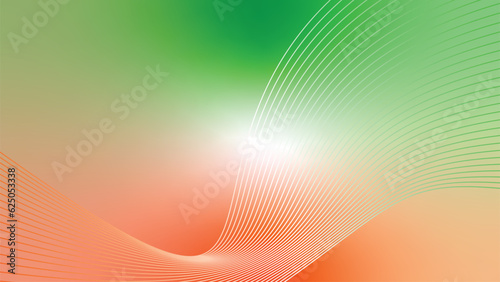 orange white green tech wavy lines abstract gradient background 