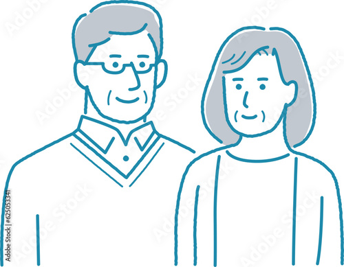 老夫婦のイラスト