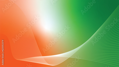 orange white green tech wavy lines abstract gradient background 